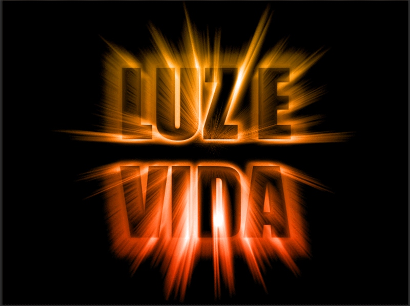 Efeito de texto de explosão de luz colorida com o Photoshop CS6