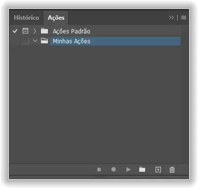 Camada de plano de fundo com ação no Photoshop