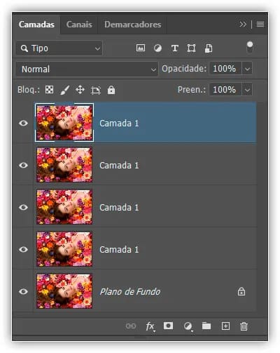 Renomear as camadas ainda é uma boa ideia, mas pelo menos o painel Camadas agora parece mais limpo.