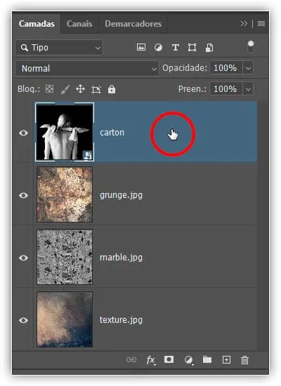 Clique com o botão direito do mouse (Win) / clique com a tecla Control pressionada (Mac) na área vazia.
