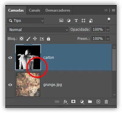 O objeto inteligente foi convertido em uma camada de pixel.
