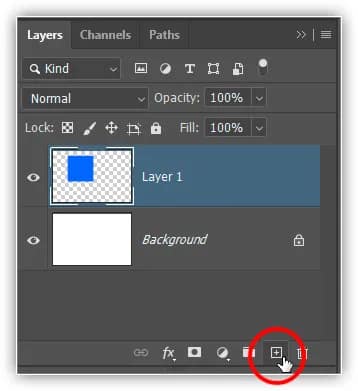 Adicionando outra nova camada.