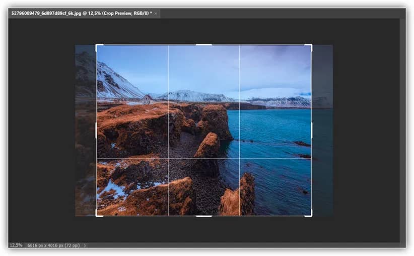 A borda de corte é atualizada com a nova orientação.