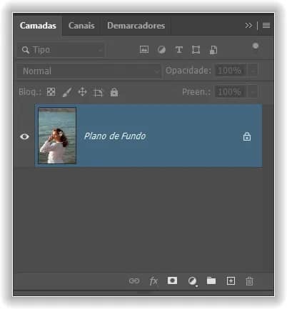 A camada de plano de fundo padrão retornou.
