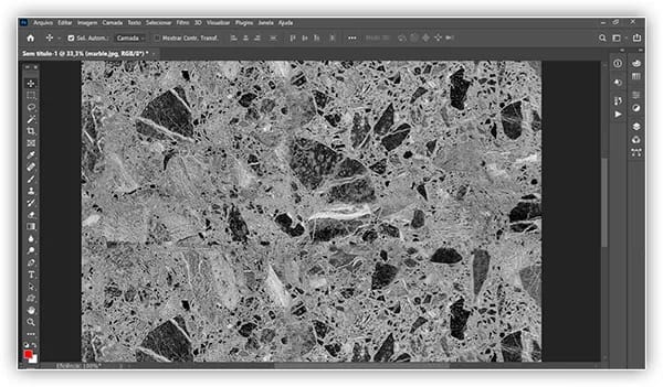 A imagem marble está vísivel.