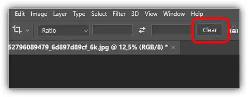 Limpando as configurações atuais de proporção.