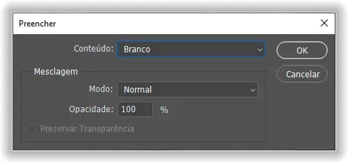 Selecionando uma nova cor para a camada Plano de fundo.