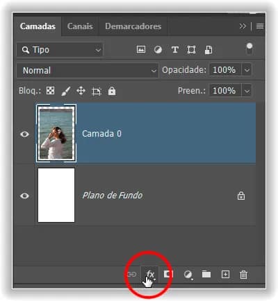 Clique no ícone Estilos de camada.