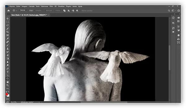 O resultado depois de alterar o modo de mesclagem da camada.