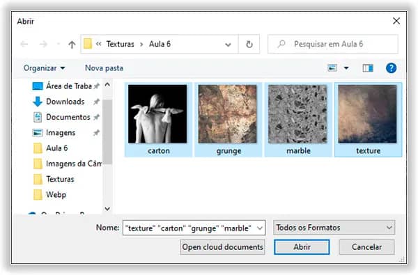 Abrir várias imagens como camadas no Photoshop