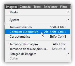 Indo para Imagem > Contraste Automático.
