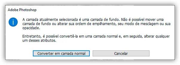 A camada Plano de fundo no Photoshop