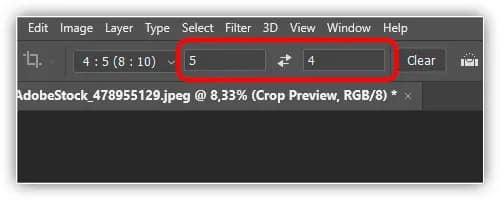 Trocando a proporção da orientação Retrato para Paisagem.