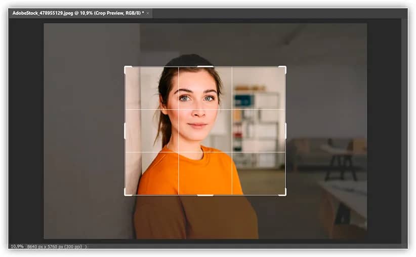 Todos os pixels originais ainda estão intactos, mesmo depois de recortar a imagem.