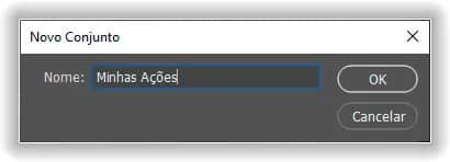 Camada de plano de fundo com ação no Photoshop