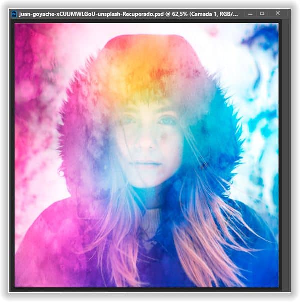 O segundo resultado do modo de mesclagem.