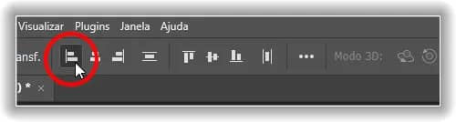 Clique na opção Alinhar bordas à esquerda.