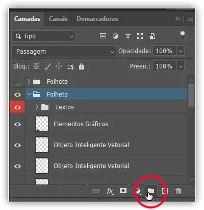 Grupos de Camadas no Photoshop