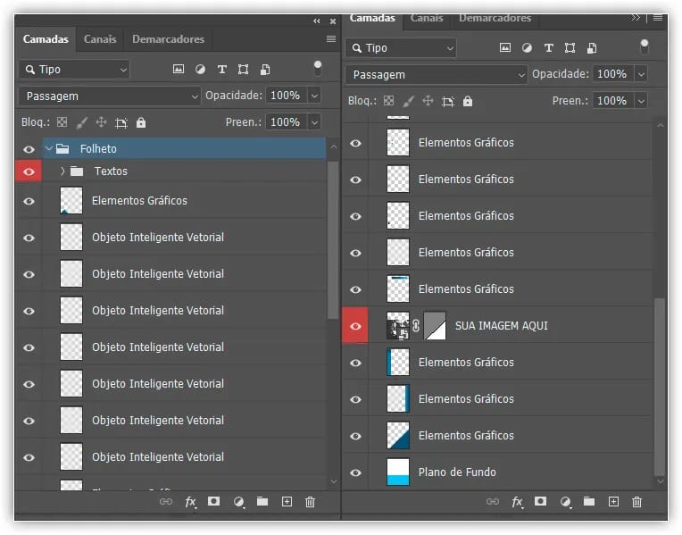 Grupos de Camadas no Photoshop