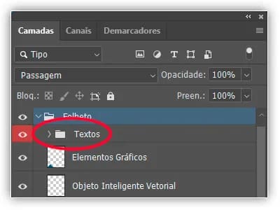 Grupos de Camadas no Photoshop