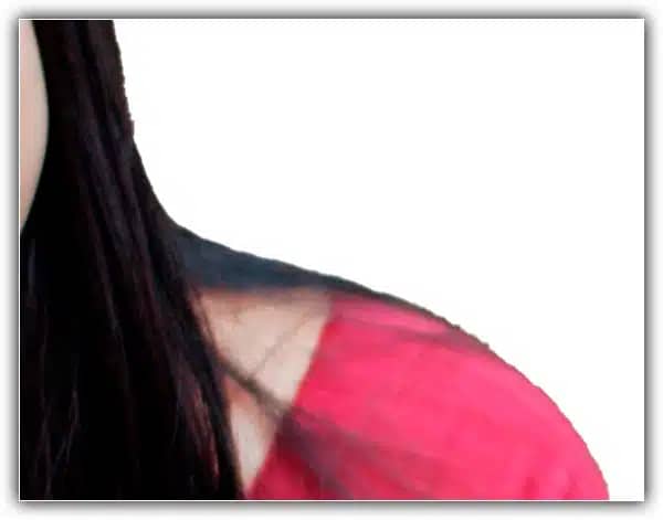 O Photoshop foi capaz de incluir não apenas onde pintei, mas também a área ao redor.