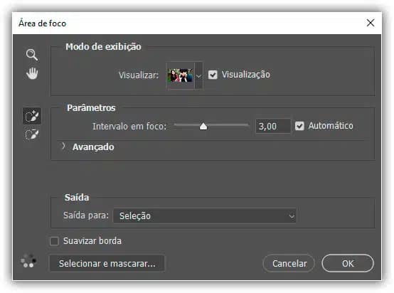 Seleções da Área de Foco