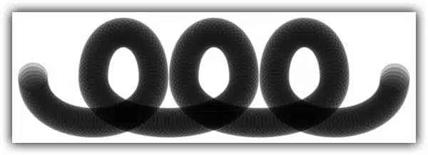 Quanto mais próximas as pontas dos pincéis estiverem umas das outras, mais elas se sobrepõem, criando uma pincelada mais escura e opaca.