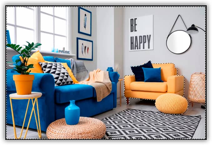 A imagem após inverter a seleção.