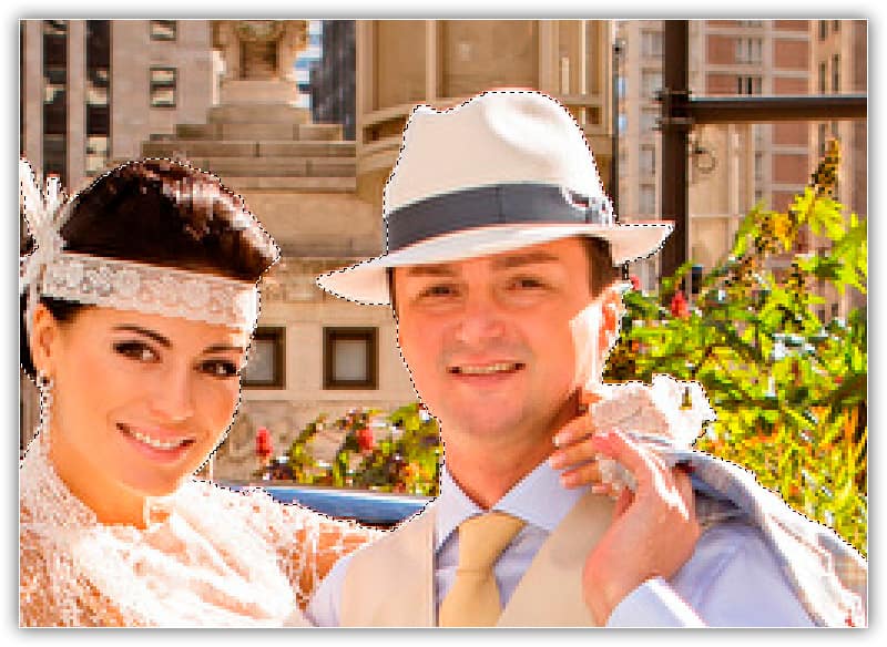 A ferramenta Seleção de Objetos foi capaz de subtrair a área da seleção.