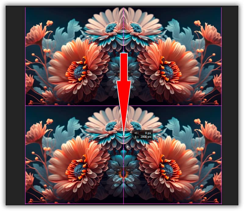 Arrastando a imagem na camada "Cópia em segundo plano" abaixo do original.