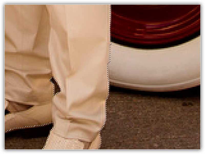 O resultado após adicionar parte da seleção original.