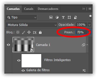 Abaixando o preenchimento.
