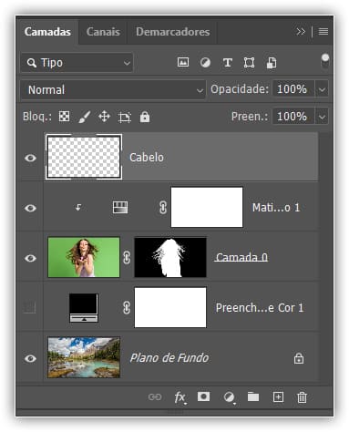 Criando uma nova camada.