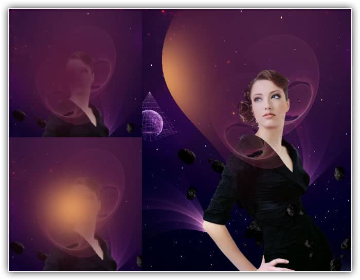 Faça uma nova camada curva de luz.