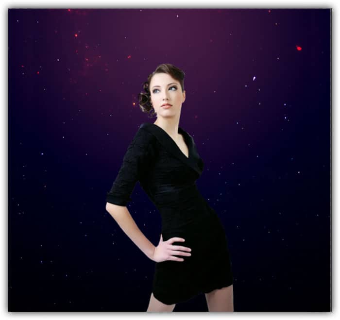 Crie uma manipulação fotográfica cósmica abstrata colorida