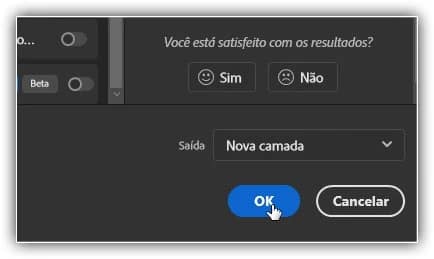 Clicando em OK para fechar o filtro Colorir.