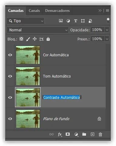 As três camadas superiores foram renomeadas.