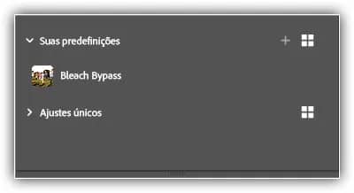 Escolhendo Importar Predefinições.