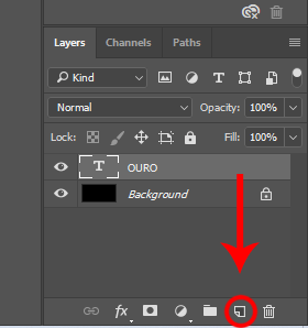 camada de tipo duplicado do photoshop efeito de texto dourado no Photoshop cc cs6