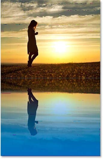 efeito de reflexo no Photoshop com ondulações