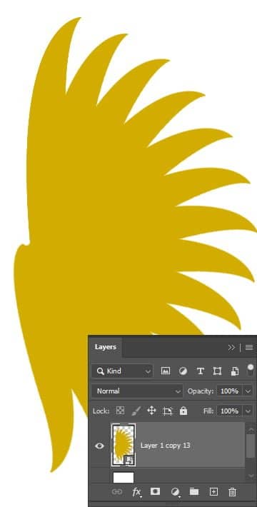 Quando terminar, selecione todas as camadas e pressione Ctrl+E para mesclar todas as camadas.