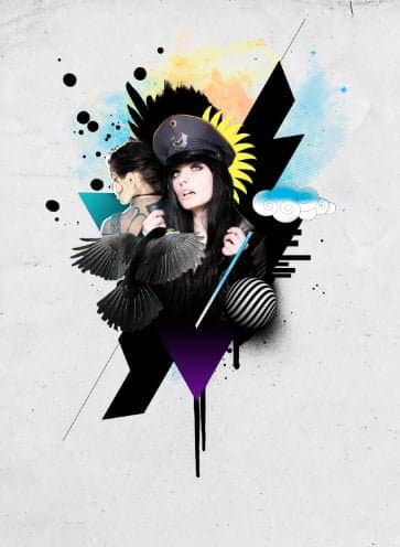 Coloque-o abaixo da camada em forma de triângulo.