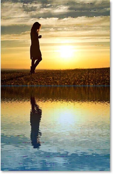 efeito de reflexo no Photoshop com ondulações