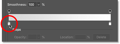 Clique duas vezes na parada de cor esquerda efeito de texto dourado no Photoshop cc cs6