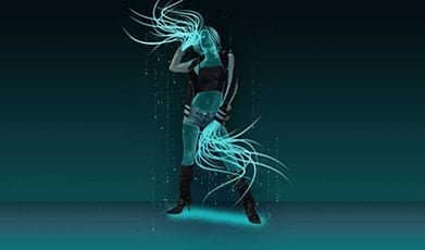 Como criar uma garota néon brilhante no Photoshop