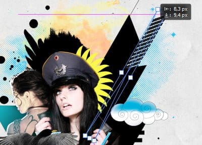 Coloque-o abaixo das formas de base. Redimensione-o.