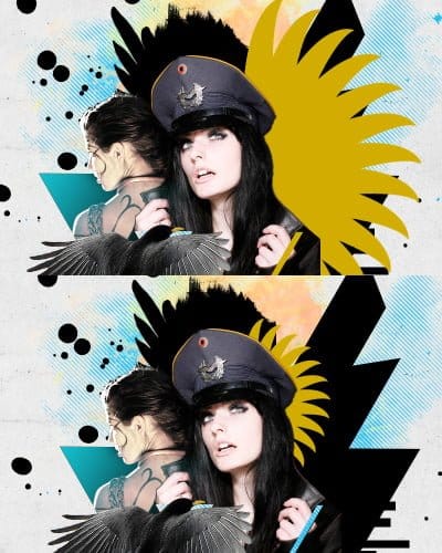 Finalmente, volte para nossa composição e posiciona a forma.