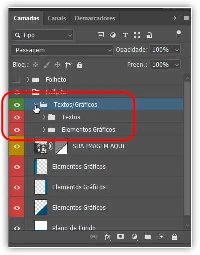 Um novo grupo de camadas foi criado a partir de dois grupos existentes.