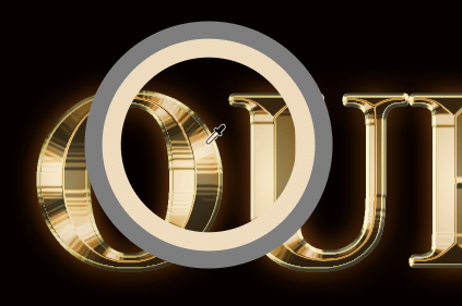 Escolha uma cor para os brilhos-Efeito de texto dourado no Photoshop