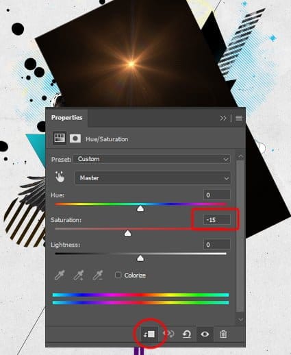 Reduza ligeiramente a saturação.